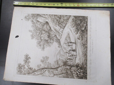 ANTIQUE ETCHING ITALIA ROME CIRCA 1810 GASPARD DUGHET PIETRO PARBONI AS PIC iii