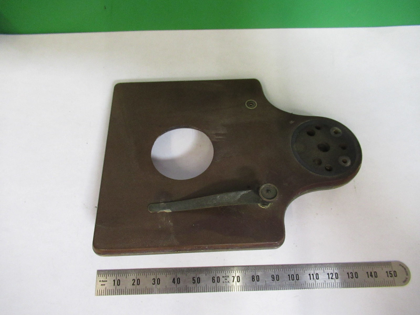 BAUSCH LOMB ANTIQUE STAGE TABLE OLD MICROSCOPE PART AS PICTURED T5-A-75