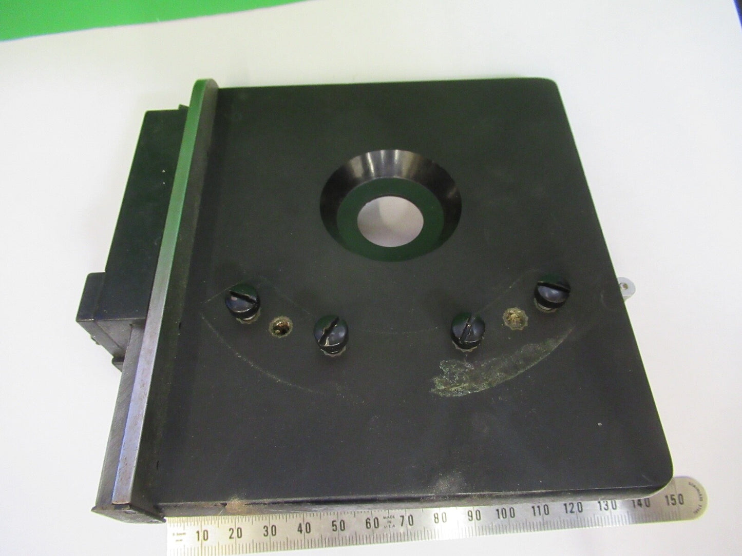 BAUSCH LOMB STAGE XY TABLE WORKS OK  MICROSCOPE PART AS PIC  z7-b-11