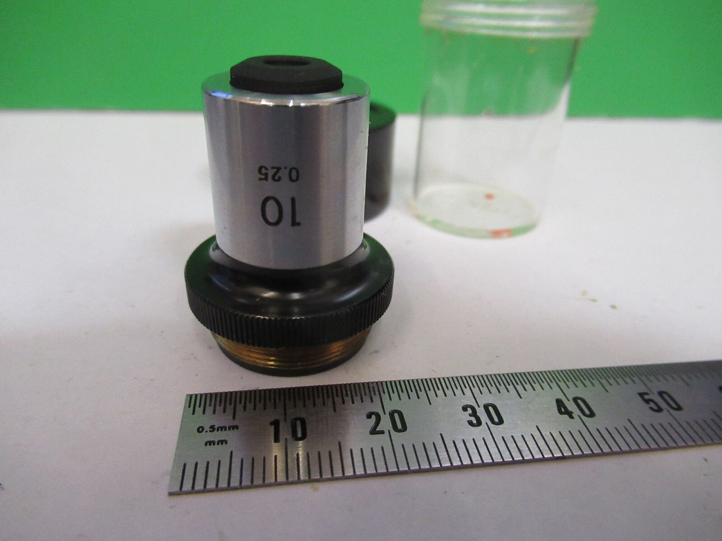 NIKON JAPAN OBJECTIVE  10X LENS OPTICS MICROSCOPE PART AS PICTURED &G2-A-97