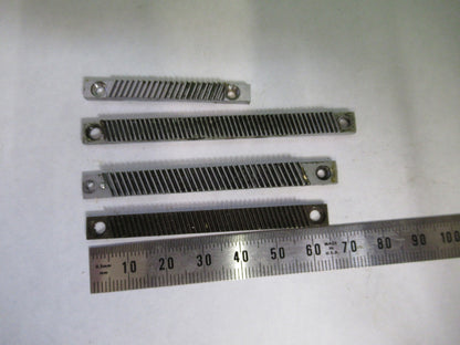 LOT 4 PIECES RACK GEAR BAUSCH LOMB AO SPENCER MICROSCOPE PART AS PICTURE U8-A-41