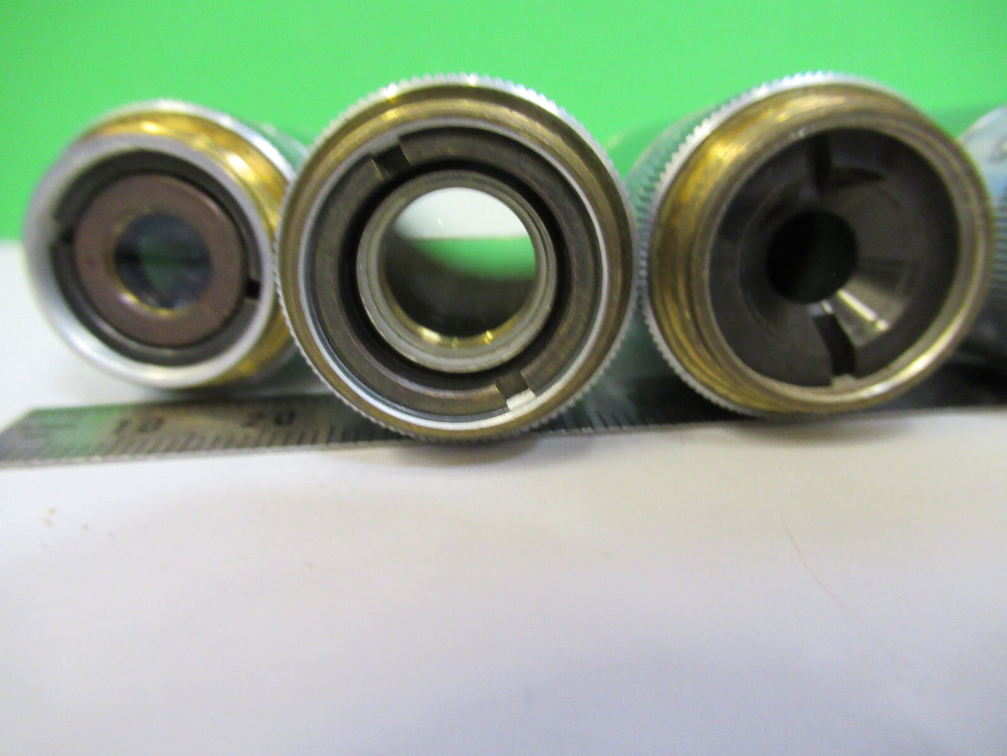LOT 4ea OBJECTIVE BAUSCH LOMB INDUSTRIAL MICROSCOPE PART AS PICTURED X6-A-105