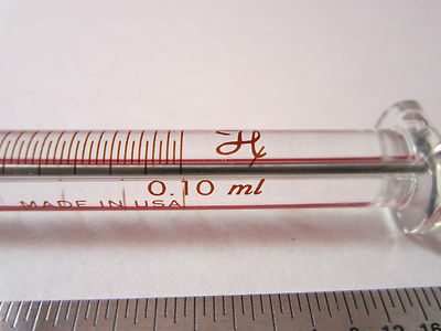 Hamilton Glass Syringe 0.10 ml Gas Chromatography