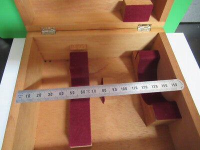 EMPTY WOOD BOX LEITZ WETZLAR GERMANY MICROSCOPE PART AS PICTURED R9-A-62