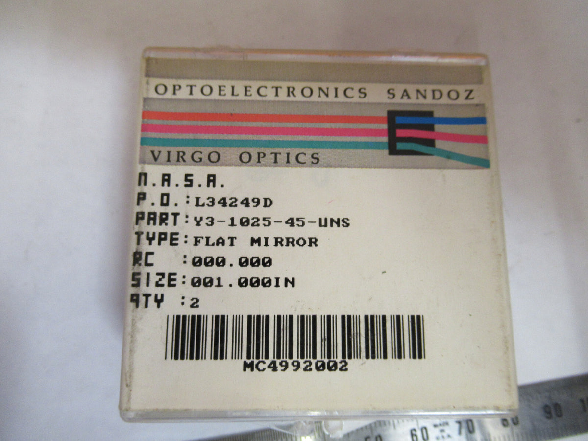 OPTICAL ex-NASA COATED LENS 2 PCS PRO LASER OPTICS AS PICTURED Y4-A-139
