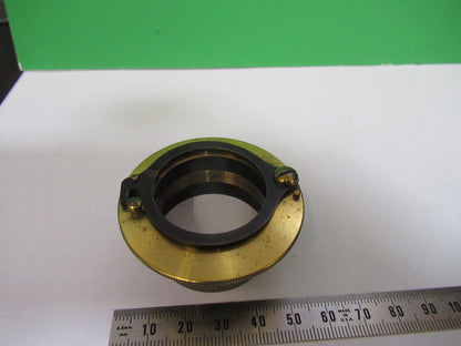 Antique Brass Fixture Condenser Rare England Microscope Part
