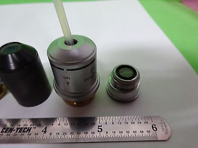 FOR PARTS MICROSCOPE PIECES OBJECTIVES AS PICTURED OPTICS AS IS BIN#Y5-10