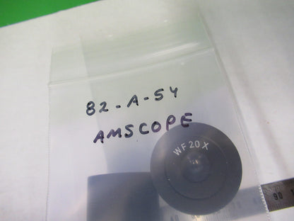 AMSCOPE PAIR WF 20X EYEPIECE OCULAR OPTICS MICROSCOPE PART AS PICTURED 82-A-54