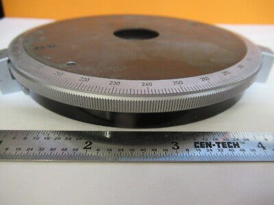 LEITZ WEZTLAR POLARIZATION STAGE ROTABLE TABLE MICROSCOPE AS PICTURED &A3-B-02