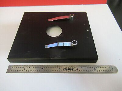 UNKNOWN MAKER JAPAN STAGE TABLE CLIPS MICROSCOPE PART AS PICTURED &B1-A-87