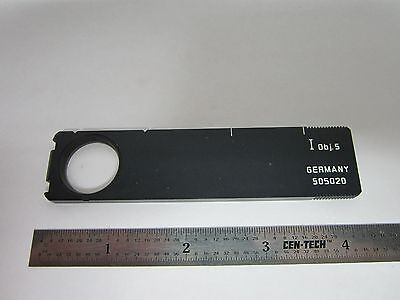 MICROSCOPE PART FILTER SLIDE OBJ.5 GERMANY 505020 OPTICS BIN#B1-R-18