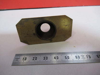 ANTIQUE BRASS COMPRESSORIUM STAGE LONDON MICROSCOPE PART AS PICTURED F8-A-42