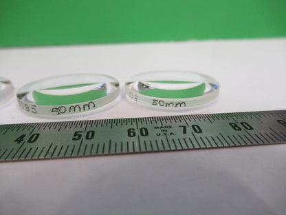 LOT OPTICAL GLASS LENSES 50mm FL LASER OPTICS NICE AS PICTURED U8-A-118