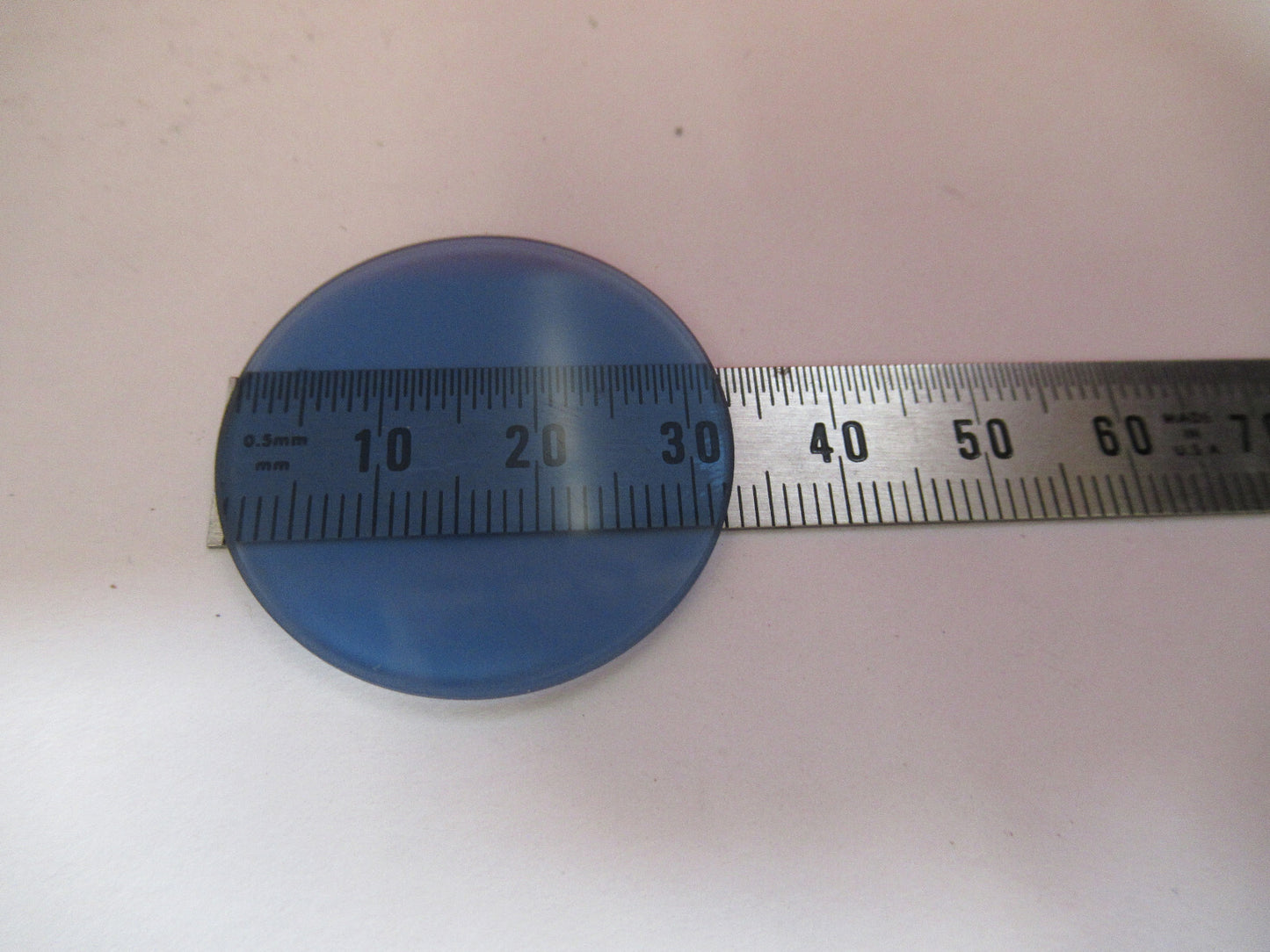 OPTICAL GLASS KYOWA JAPAN BLUE FILTER MICROSCOPE PART OPTICS AS PICTURED Y5-A-19