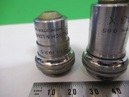 LOT 2 ea OBJECTIVES BAUSCH LOMB USA MICROSCOPE PART AS PICTURED &R4-A-54