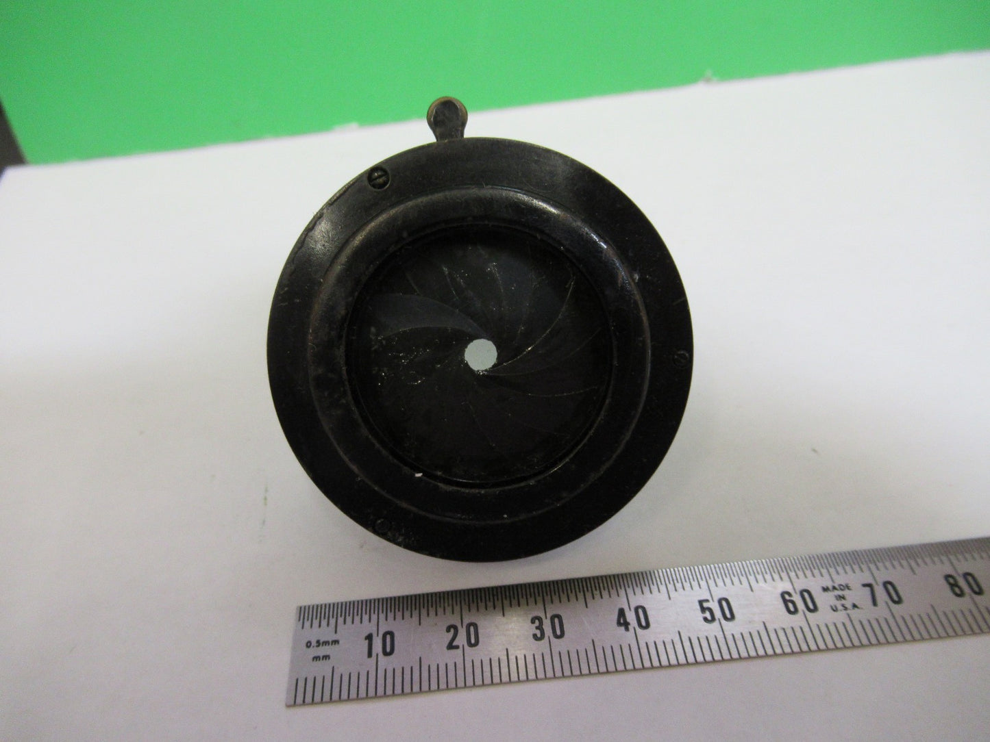ANTIQUE AO SPENCER CONDENSER + IRIS OPTICS MICROSCOPE PART AS PICTURED T6-A-44