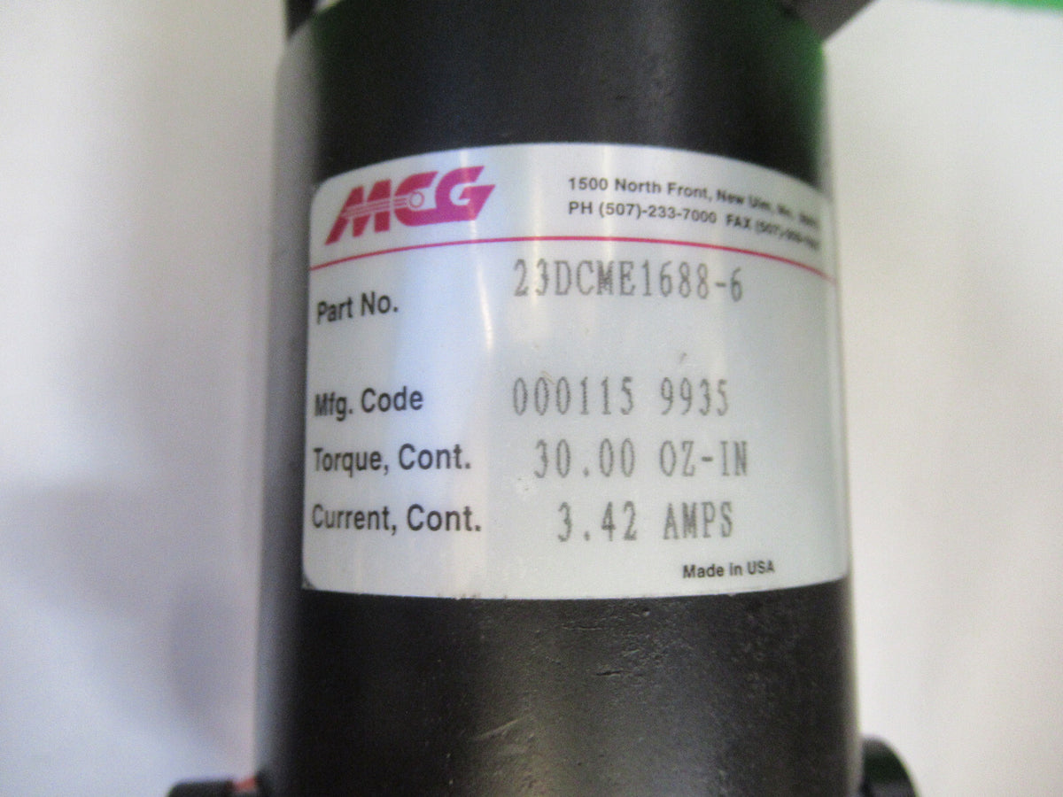 MCG DC MOTOR 23DCMG16688-6 STEP TORQUE MECHATRONICS AS PICTURED H2-A-45