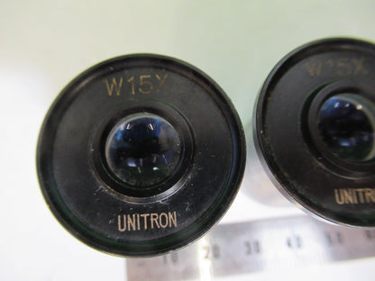 Unitron Japan Pair 15X Eyepiece Ocular Microscope Part