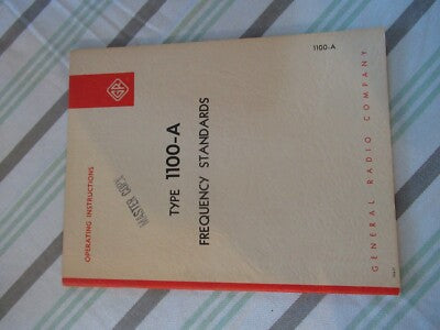 Collectable Rare General Radio Gr 1100-A Frequency Standard Manual ii 1960 Bibli