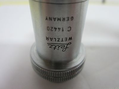 LEITZ WETZLAR DEUTSCHLAND PL 10X OBJEKTIVE MIKROSKOPOPTIK BIN#H1-13