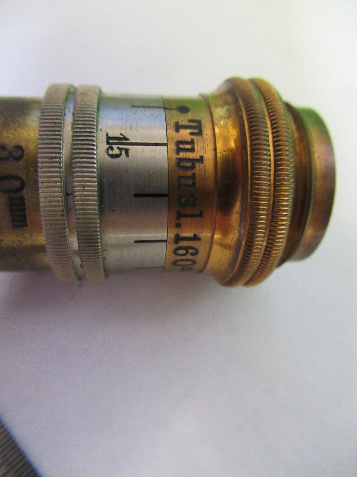 ANTIQUE BRASS OBJECTIVE CARL ZEISS 1902 RARE IRIS OPTICS MICROSCOPE PART W3-C-32
