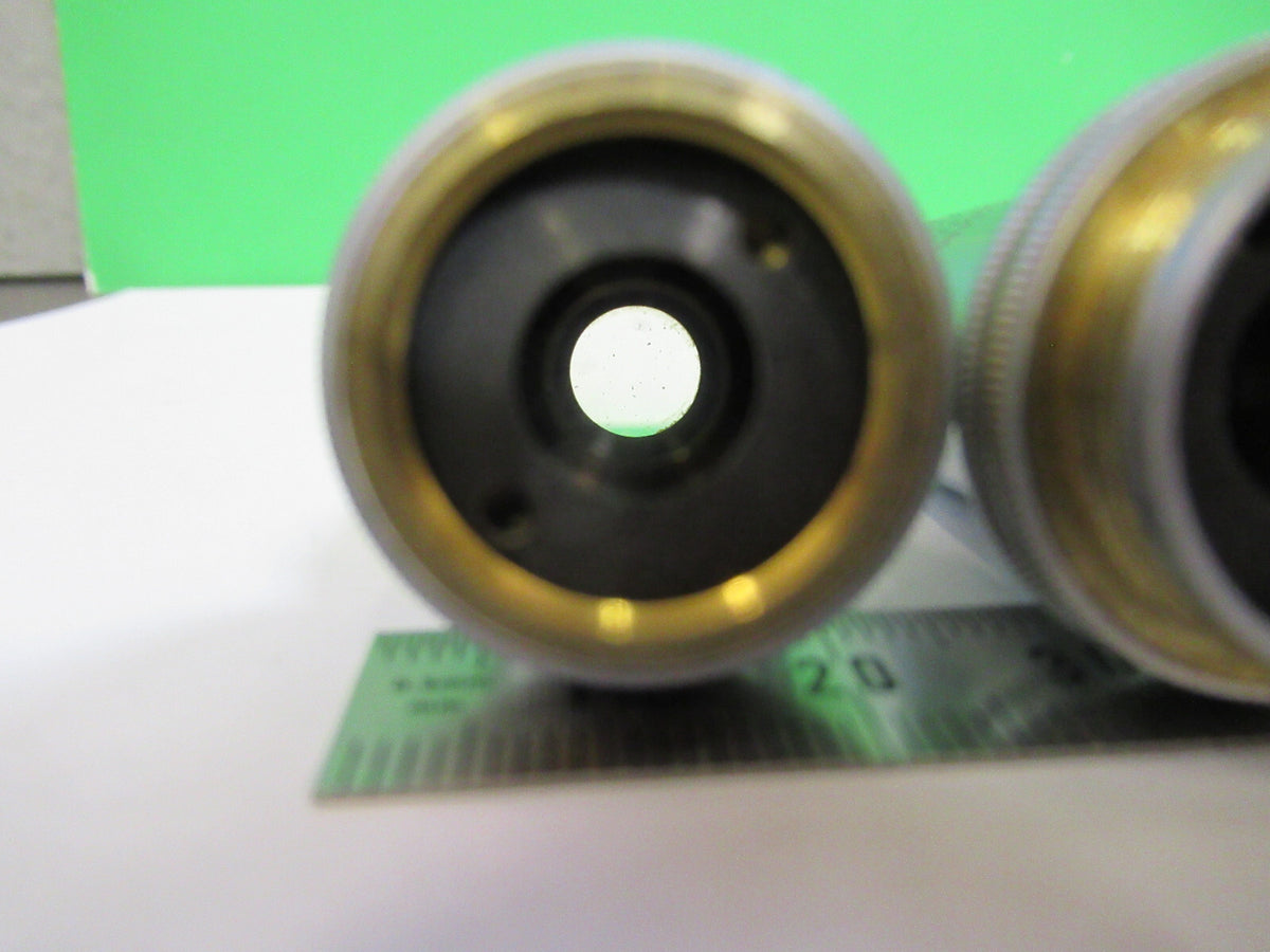 LOT OBJECTIVES LENSES VINTAGE BAUSCH LOMB MICROSCOPE PART AS PICTURED &S9-B-57