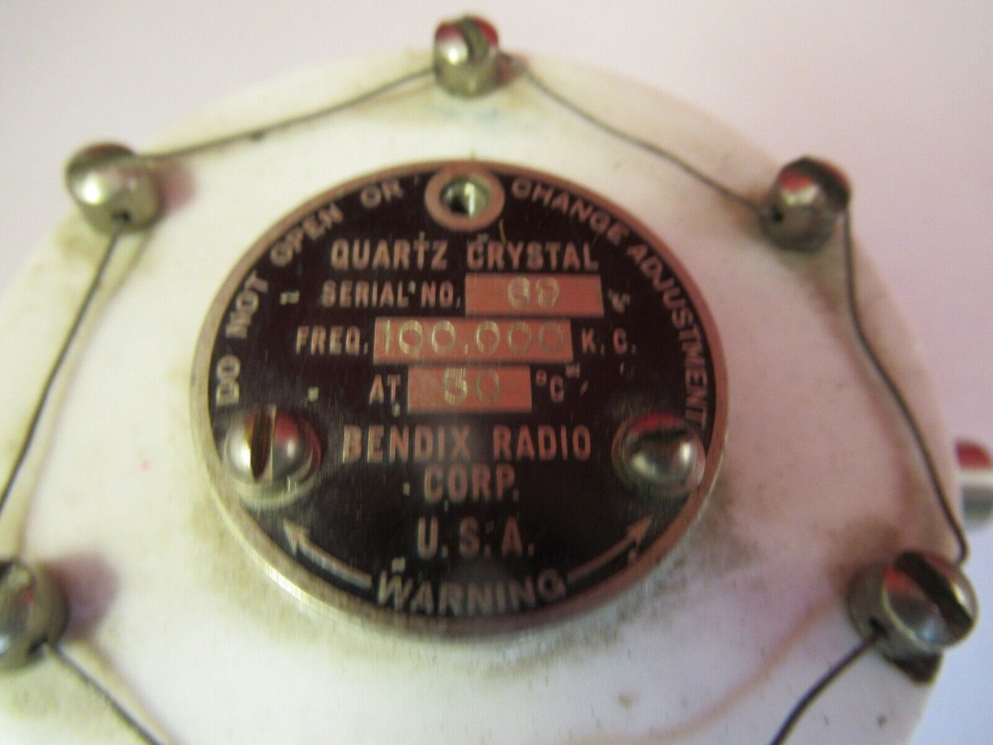 BROKEN BENDIX RADIO 1930's QUARTZ RESONATOR AS PICTURED RARE COLLECTABLE &9-A-28