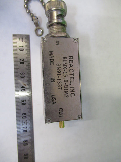 REACTEL RF MICROWAVE FILTER  8LMX-15.8-M1M2 FREQUENCY CONTRO AS PICTURED S1-B-01