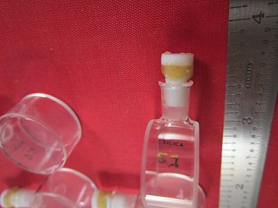 LOT 6 EA CHEMICAL SPECTRAL CUVETTES SILICA MADE in ENGLAND SPECTROMETER UV