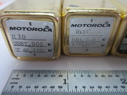 Lot 6 Ea Motorola Quartz Crystal Frequency Control Radio