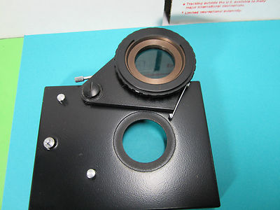 MICROSCOPE PART POLARIZER INSERT GERMANY POLARIZED OPTICS AS PICTURED BIN#B6-04