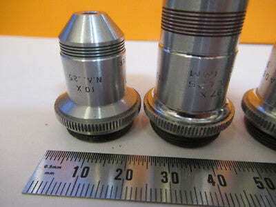 Lot 3 Ea Spencer Lens Co. American Optical Co. Objectives Lenses Microscope Part