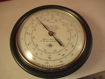 BRUEL KJAER DENMARK BAROMETER PRESSURE ATMOSPHERIC GAUGE AS PICTURED &66-A-24