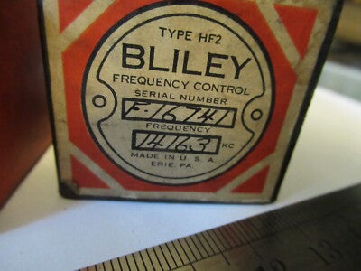 BLILEY ELECTRIC VINTAGE QUARZKRISTALL HF2 FREQUENZ 14251KC WIE ABGEBILDET 9-FT-64