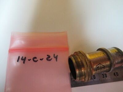 ANTIQUE OBJECTIVE BRASS LEITZ 6lg OPTICS MICROSCOPE PART AS PICTURED &14-C-24