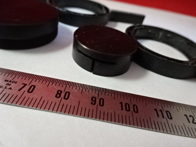 Lot 6 Ea Microscope Parts Assorted Mounts Optics AS IS