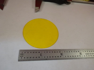 Microscope Part Yellow Glass Large Round Filter Optics