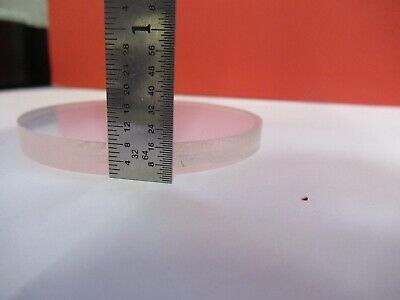 OPTICAL FLAT BK7 GLASS PLATE 2.5" DIAMETER LASER OPTICS AS PICTURED &4B-A-10