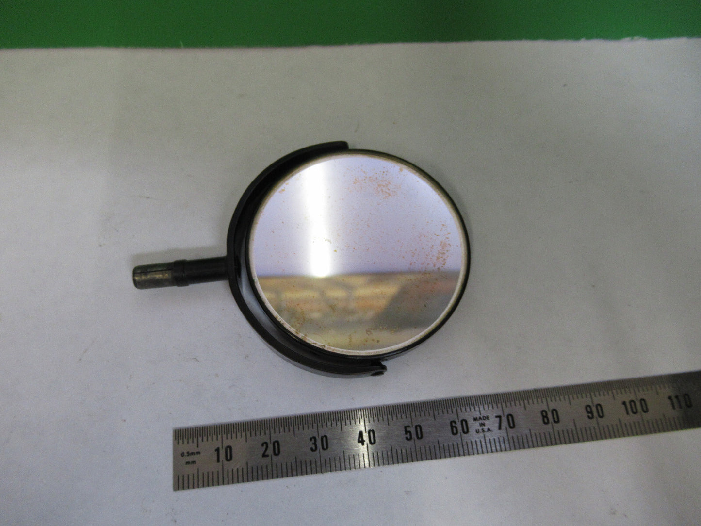 ANTIQUE BAUSCH LOMB MIRROR ASSEMBLY MICROSCOPE PART AS PICTURED X9-B-73