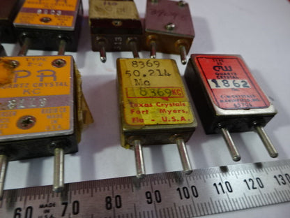 Lot Vintage Quartz Crystal Petersen Dx Cw Mil Spec Frequency Radio