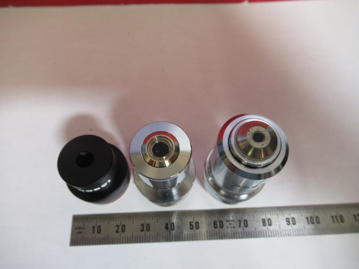LOT TASCO OBJECTIVES 4X 10X 40X OPTICS MICROSCOPE PART AS PICTURED  T7-A-05