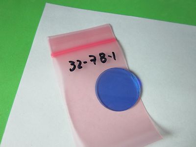 OPTICAL MICROSCOPE FILTER BLUE OPTICS AS IS  BIN#32-78-1