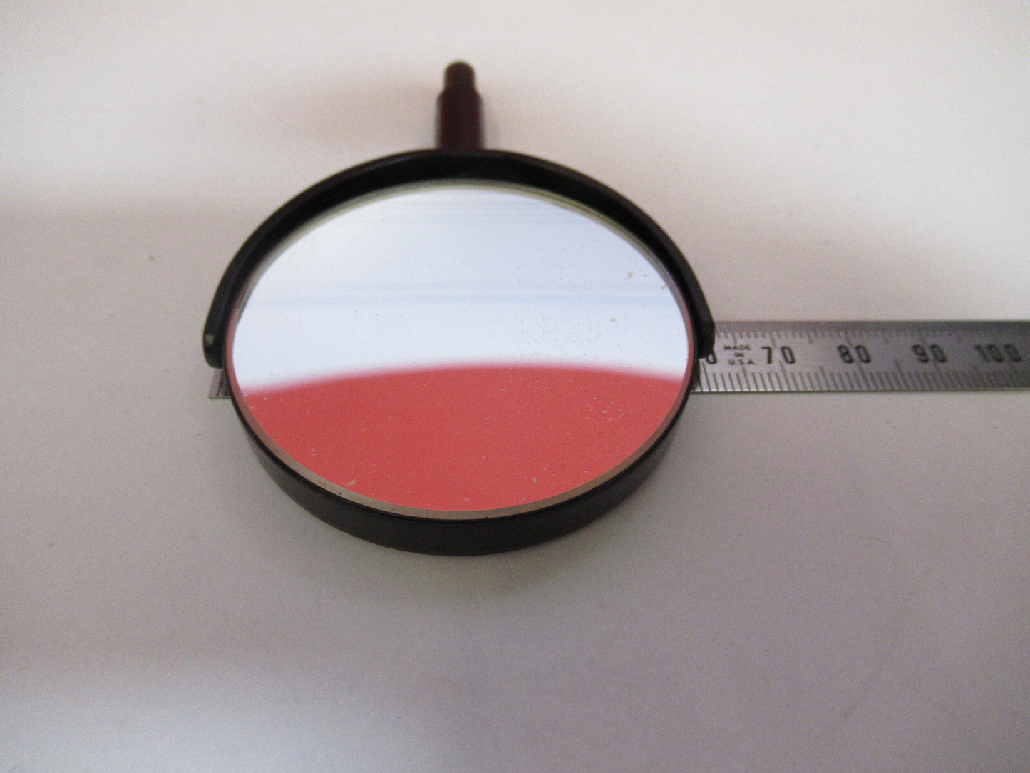 ANTIQUE BAUSCH LOMB MIRROR ASSEMBLY OPTICS MICROSCOPE PART AS PICTURED T1-A-30