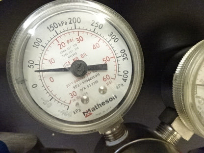 MATHESON 3513 + FLASH ARRESTOR MANOMETER REGULATOR VALVE GAS PROCESS AS IS 78-03