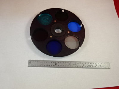 MICROSCOPE UNIVAR REICHERT LEICA FILTER 901040 WHEEL OPTICS AS IS B#C5-H-11