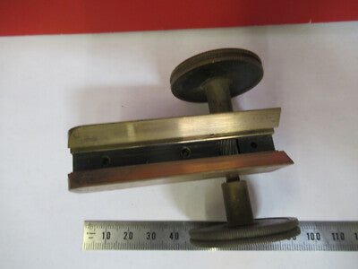 ANTIQUE BAUSCH LOMB BRASS STAGE 1,800's  MICROSCOPE PART AS PICTURED &P8-A-37