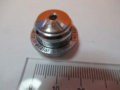 LEITZ WETZLAR POL OBJECTIVE 6L OPTIC 215mm MICROSCOPE PART AS PICTURED &3K-A-41