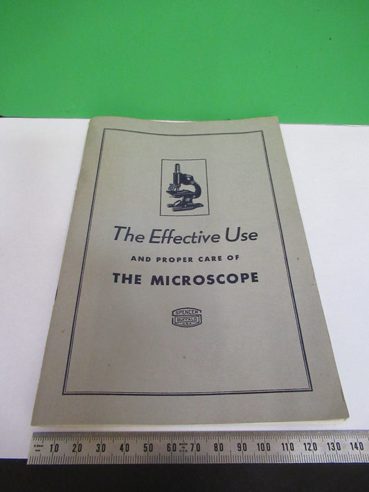 American Optical Co. Spencer Lens Co. Booklet 1941 Antique Microscope Part