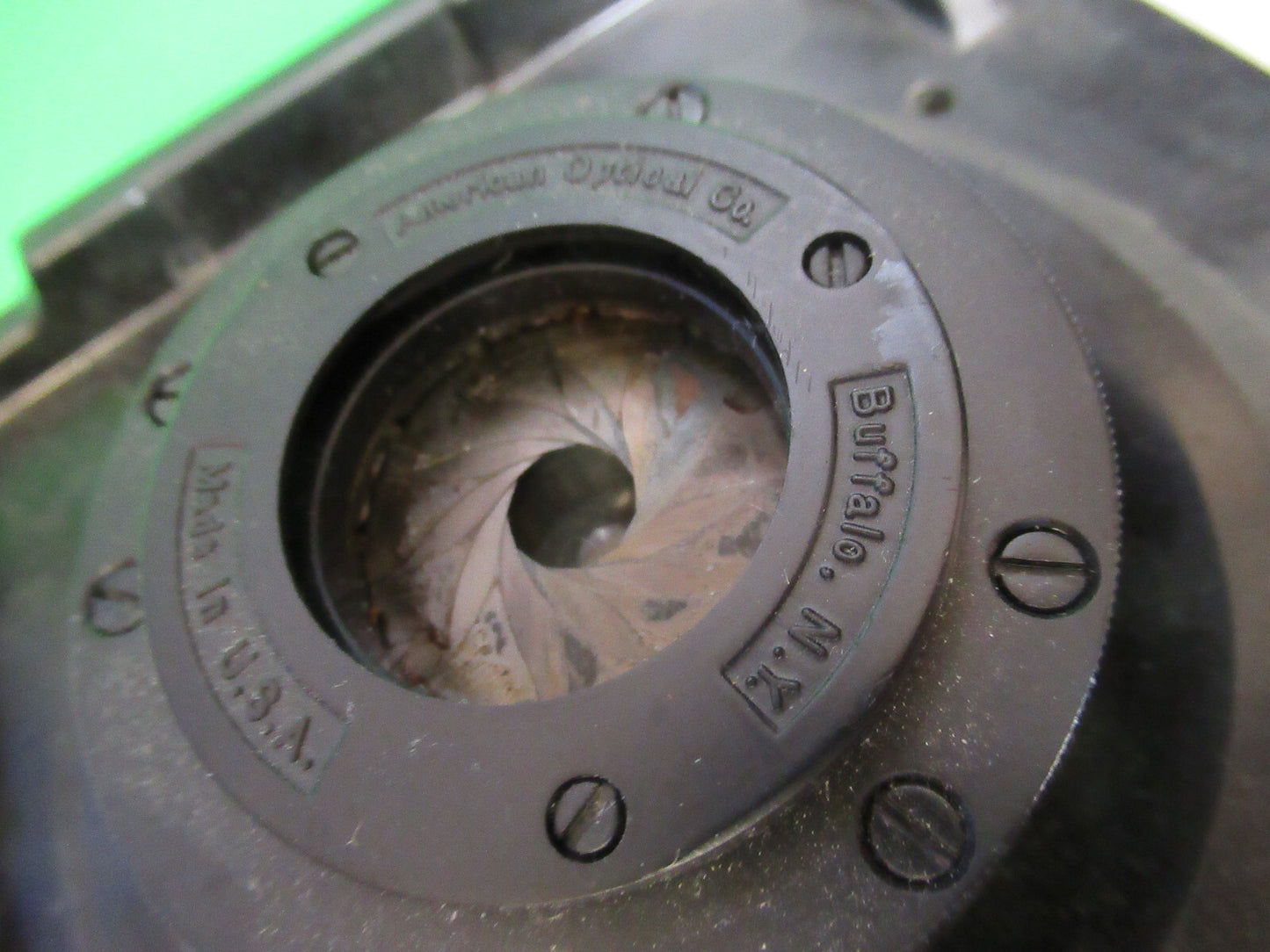 AMERICAN OPTICS AO SPENCER STAGE TABLE MICROSCOPE PART AS PICTURED #S9-B-16