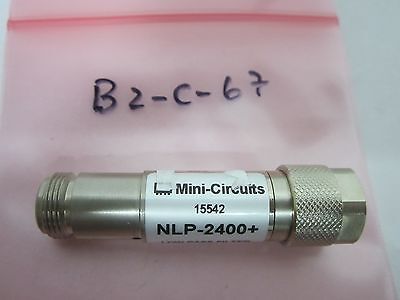 MINI CIRCUITS RF LOW PASS FILTER NLP-2400 GHz LOW NOISE BIN#B2-C-67